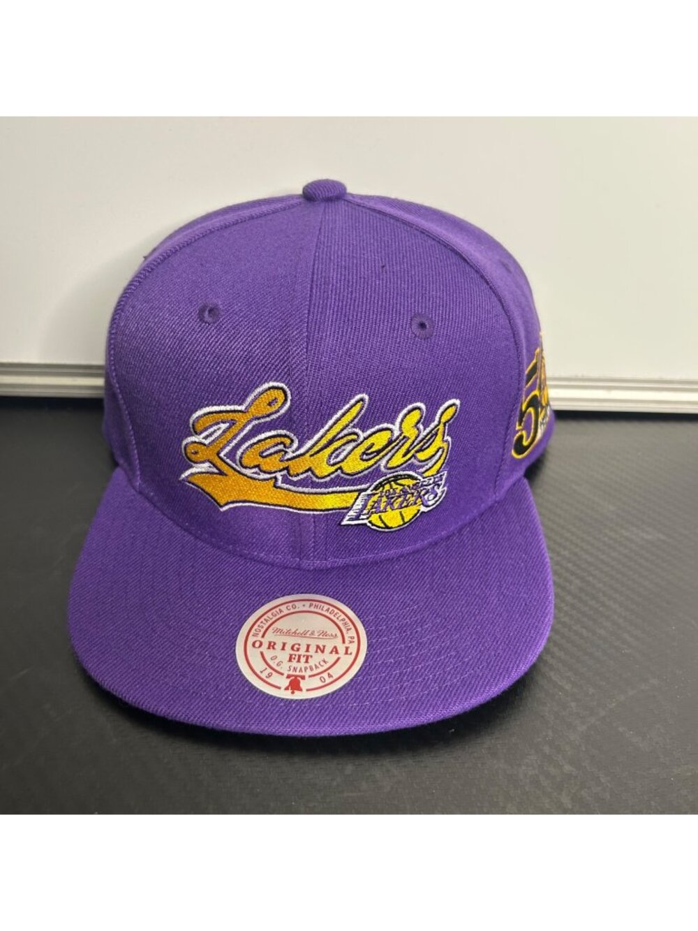 Mitchell & Ness Los Angeles Lakers 50th Anniversary Purple Snapback Hat